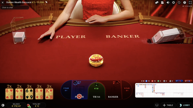 Golden Wealth Baccarat golden cards