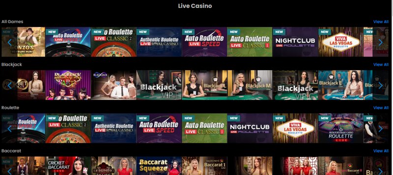 Live Casino Selection Betiton